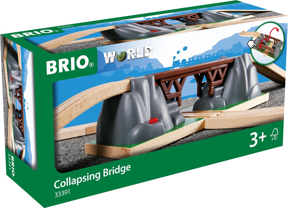 juguetes brio | juguetes de madera - puente plegable (33381)