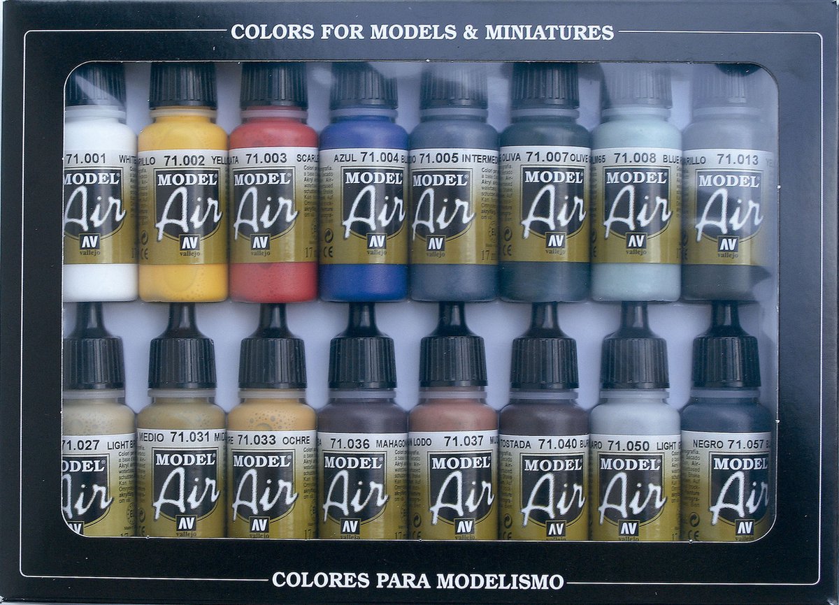 Vallejo 71178 colori base - modello air - set acrilico