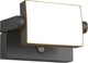 Trio kansas - wandlamp - antraciet - incl. 1x smd 10w - bewegingssensor - kantelbaar - buitenverlichting - ip54