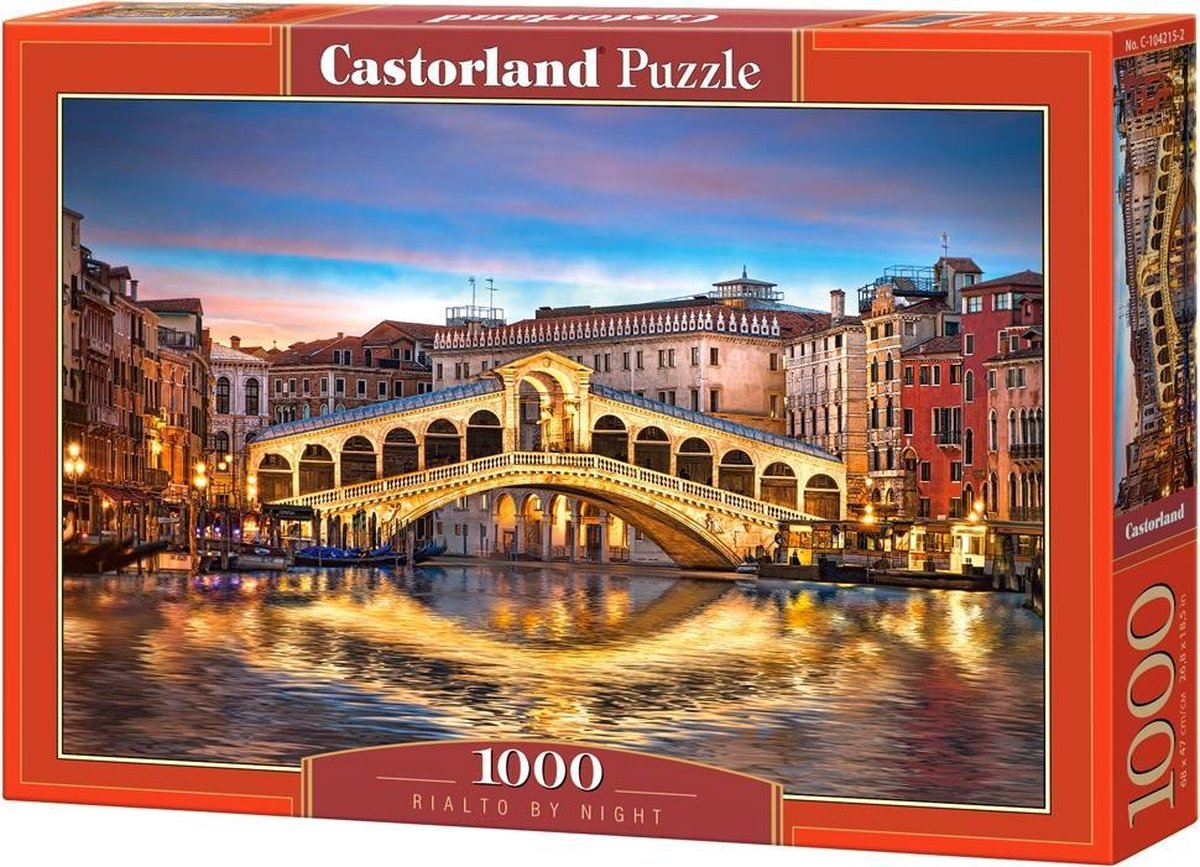 Castorland rialto by night – puzzel – 1.000 stukjes – satijnen afwerking – perfecte pasvorm – europese kwaliteit