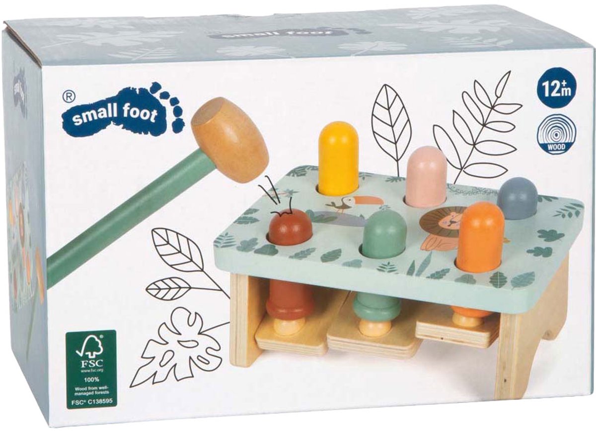 Small foot - Panca con martello in legno gioco safari fsc