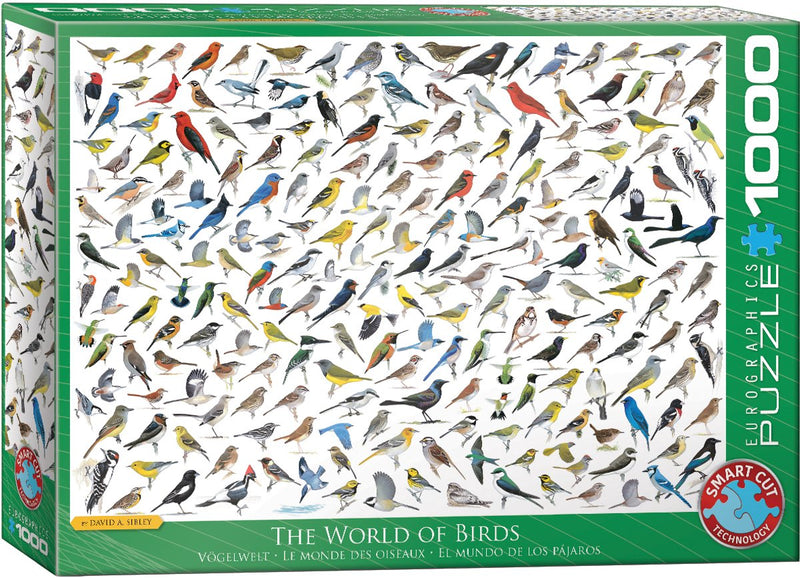 Eurographics - el mundo de los pájaros - david sibley - 1000 piezas 68×48cm (ancho×alto) - rompecabezas