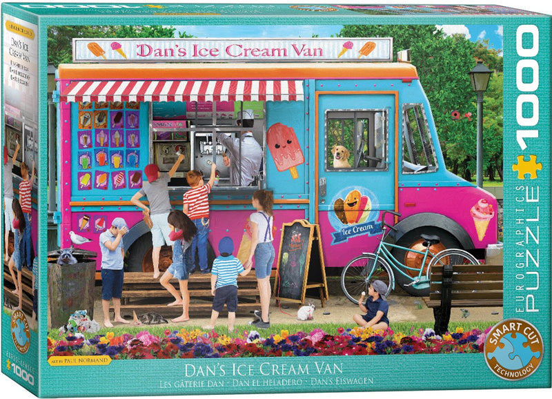 Eurographics - camión de helados de dan [furgoneta de helados de dan] - paul normand - 1000 piezas 68×48cm (w×h) - rompecabezas