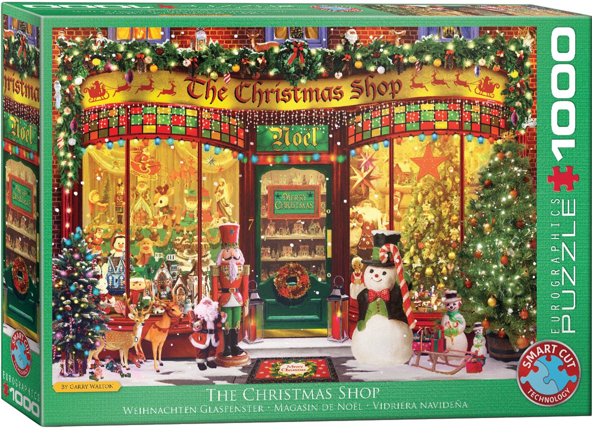 Eurographics - il negozio di Natale - Garry Walton - 1000 pezzi 68×48 cm (L×A) - Puzzle natalizio