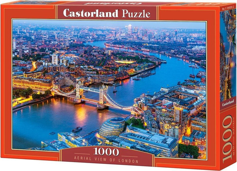 Vista aérea de Londres de Castorland – Puzzle – 1.000 piezas – Acabado satinado – Ajuste perfecto – Calidad europea