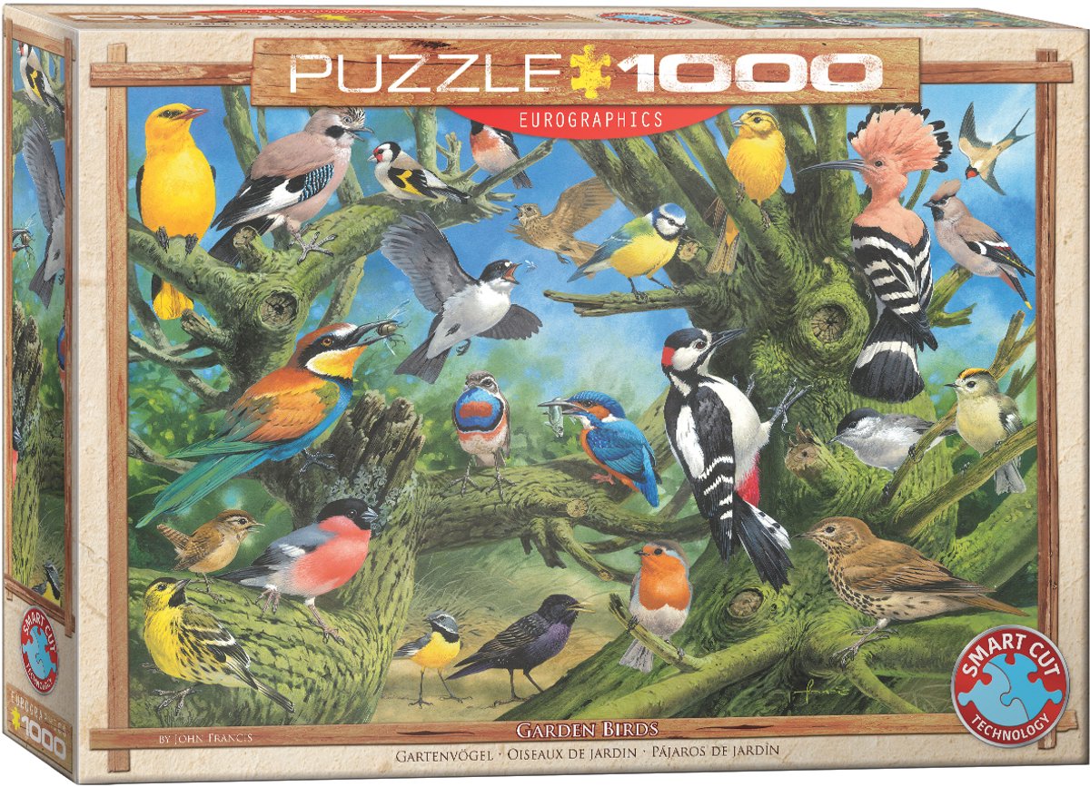 Eurographics - uccelli da giardino [uccelli da giardino] - John Fransis - 1000 pezzi 68×48 cm (l×a) - puzzle