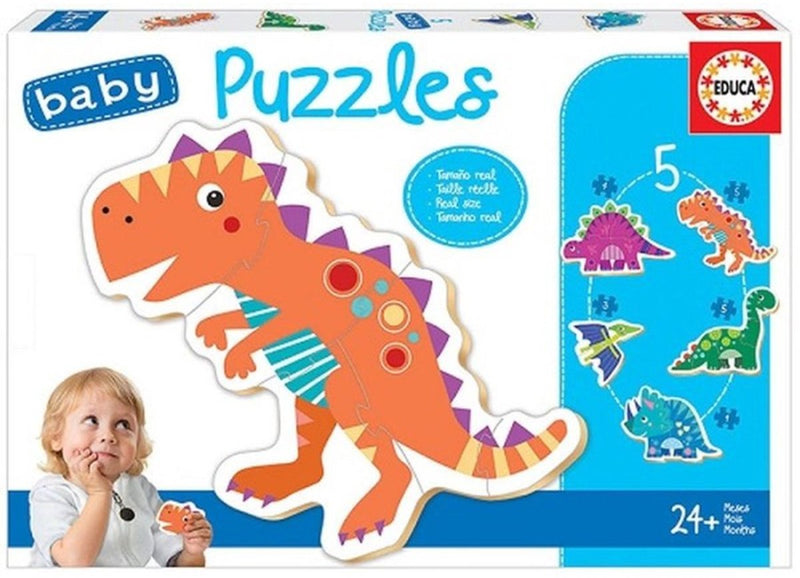 Educa - 5 puzzles - dinosaurios