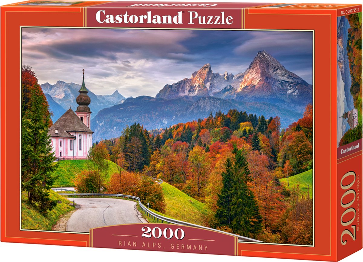 Castorland autumn in bavarian alps – puzzle – 2,000 pieces – satin finish – perfect fit – European quality