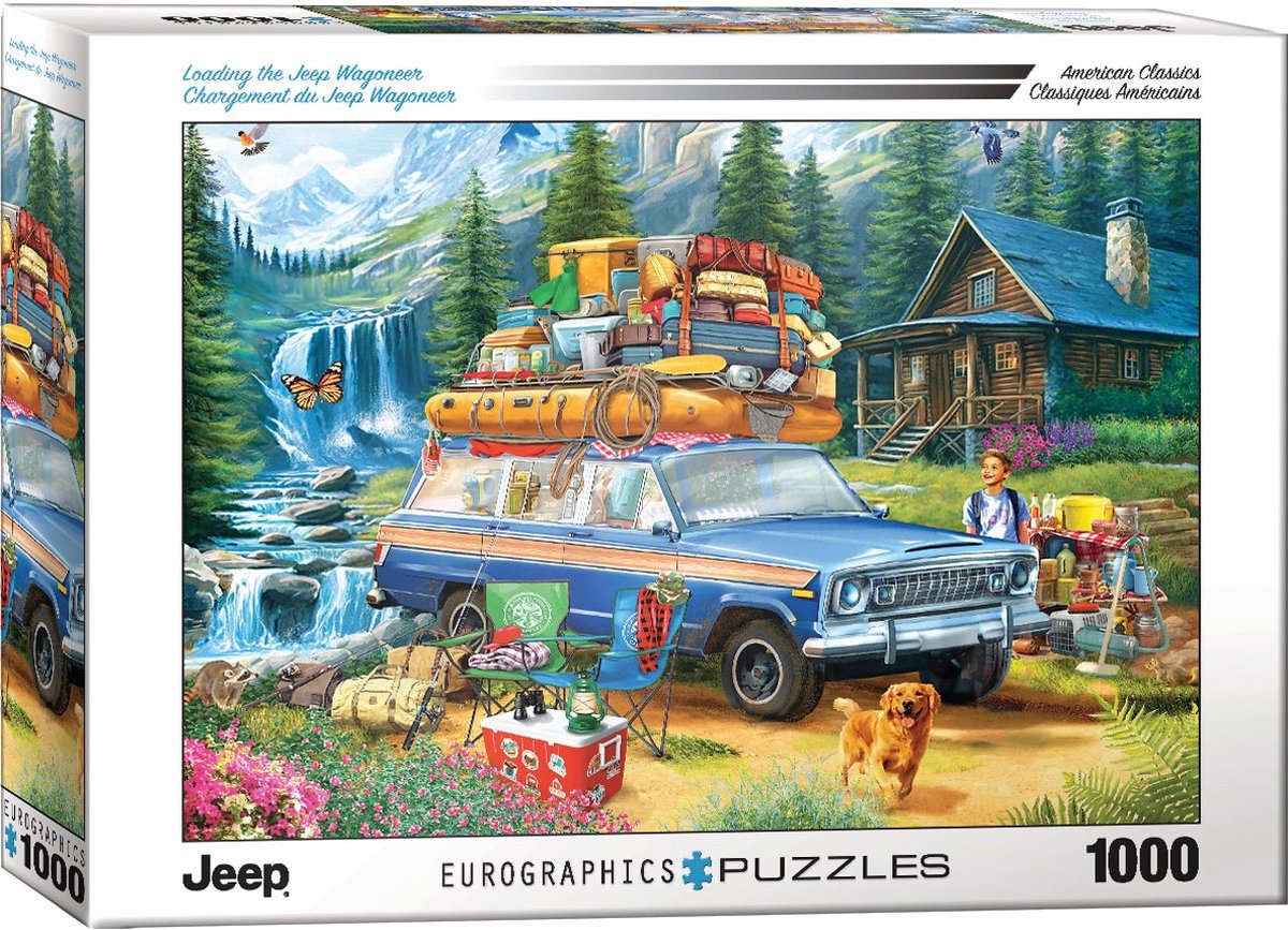 Eurographics - loading the jeep wagoneer [loading the jeep wagoneer] - illustrazioni bigelow - 1000 pezzi 68×48 cm (l×a) - puzzle