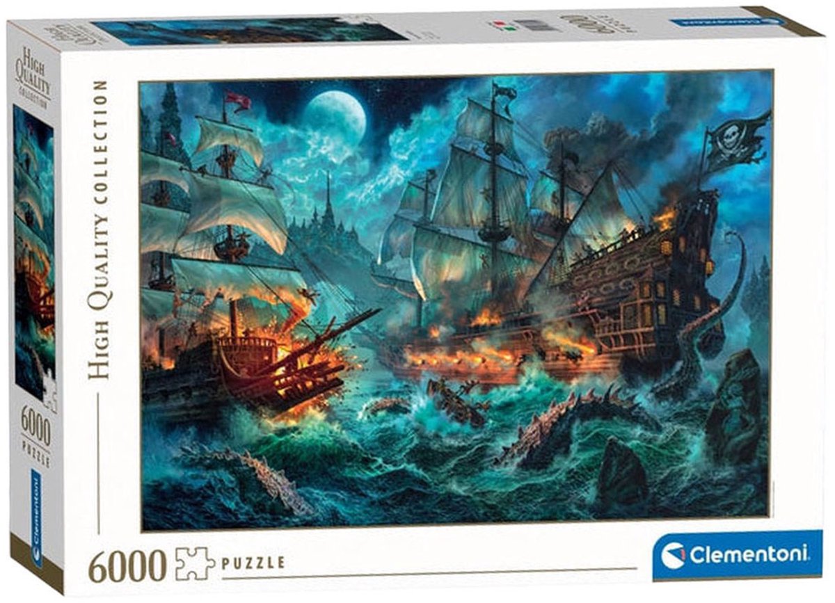 Clementoni - rompecabezas - 6000 piezas - batalla naval - rompecabezas para adultos