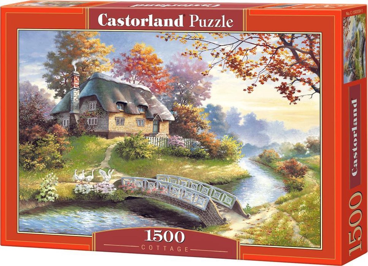 Castorland cottage – puzzel – 1.500 stukjes – satijnen afwerking – perfecte pasvorm – europese kwaliteit