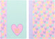 Quaderni Kangaro - cuori b'log - misura A4 - con diamante 5 mm - 2 pezzi - an-124163-a