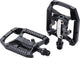 Pedali mtb da ciclismo Bbb - doppia scelta - pedali combinati per bicicletta: pedale con piattaforma antiscivolo SPD - pedali SPD inclusi tacchetti - neri - BPD-61