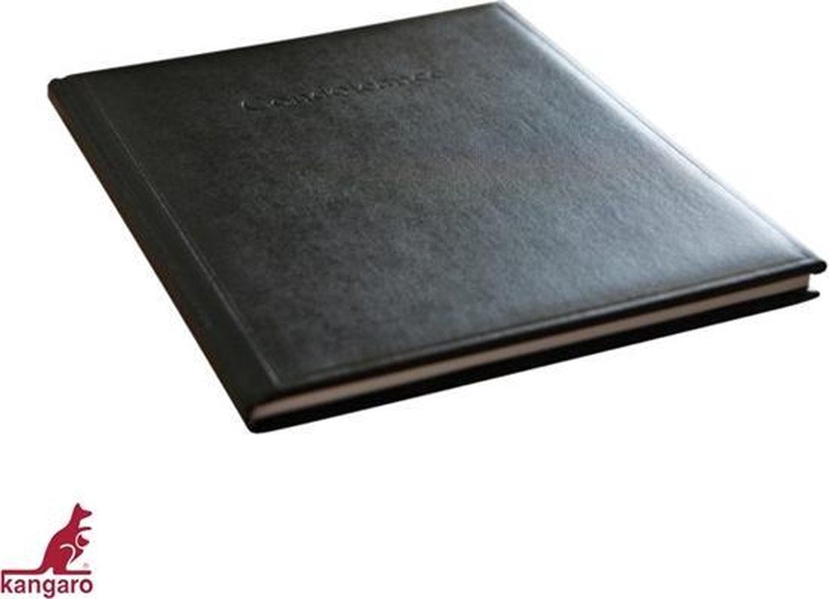 Álbum de condolencias canguro - 26x21cm - negro - libro de visitas - k-6630