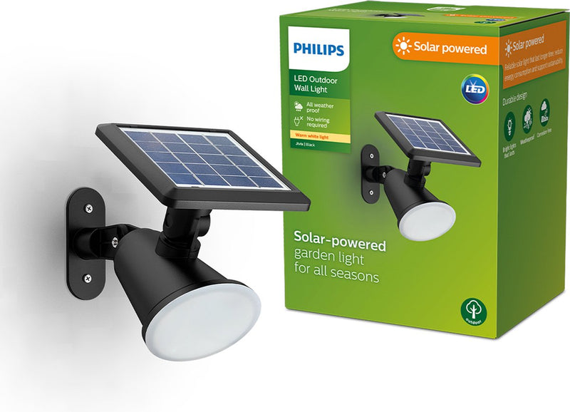 Lampada da parete solare Philips LED Philips Jivix - Nera