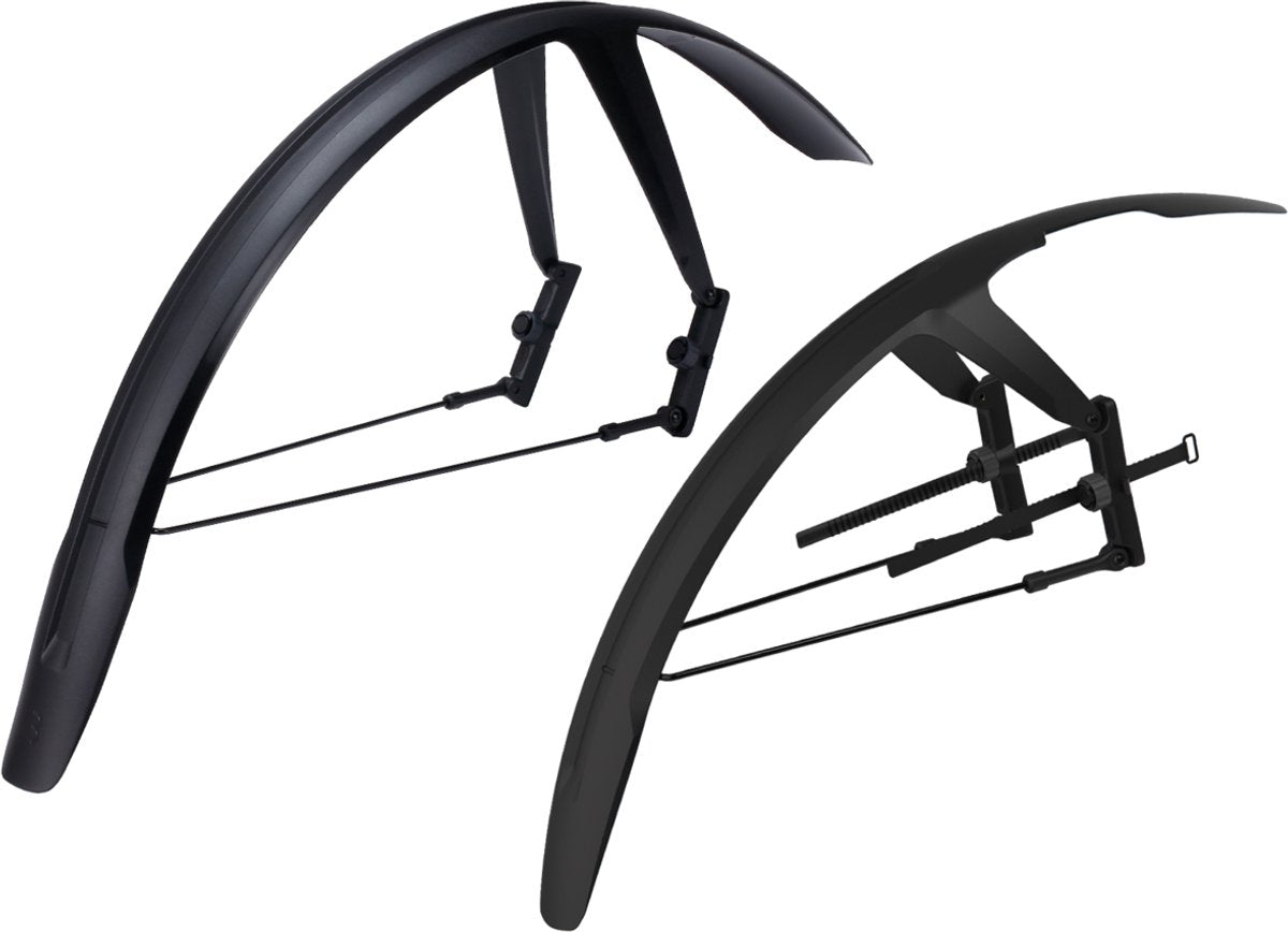 Bbb cycling spatbord set - discguard plus - verstelbaar compatibel met schijfremmen - mountainbike racefiets - bfd-66s