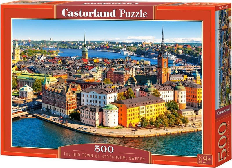 Castorland el casco antiguo de Estocolmo Suecia – Puzzle – 500 piezas – Acabado satinado – Ajuste perfecto – Calidad europea