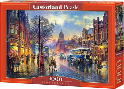 Castorland abbey road 1930’s – puzzel – 1.000 stukjes – satijnen afwerking – perfecte pasvorm – europese kwaliteit