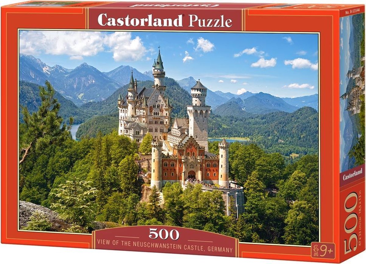 Castorland view of the Neuschwanstein Castle Germany – puzzle – 500 pieces – satin finish – perfect fit – European quality