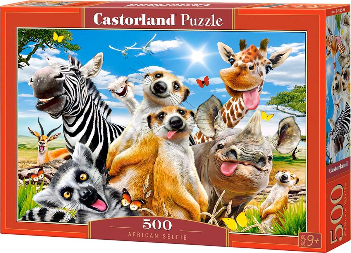 Selecta rompecabezas castorland selfie africano, 500 uds.