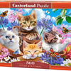 Selecta rompecabezas castorland gatitos con flores, 500 uds.