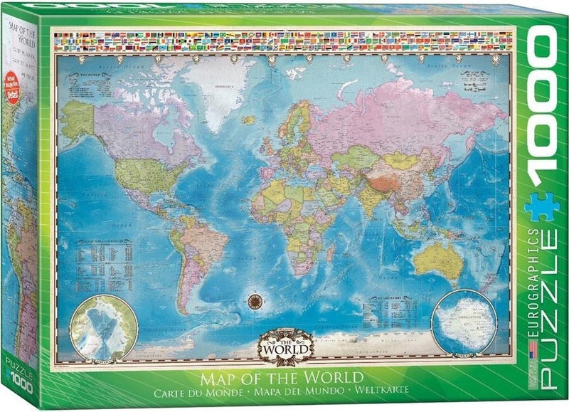 Eurographics - mapa del mundo [mapa del mundo] - 1000 piezas 68×48cm (ancho×alto) - rompecabezas