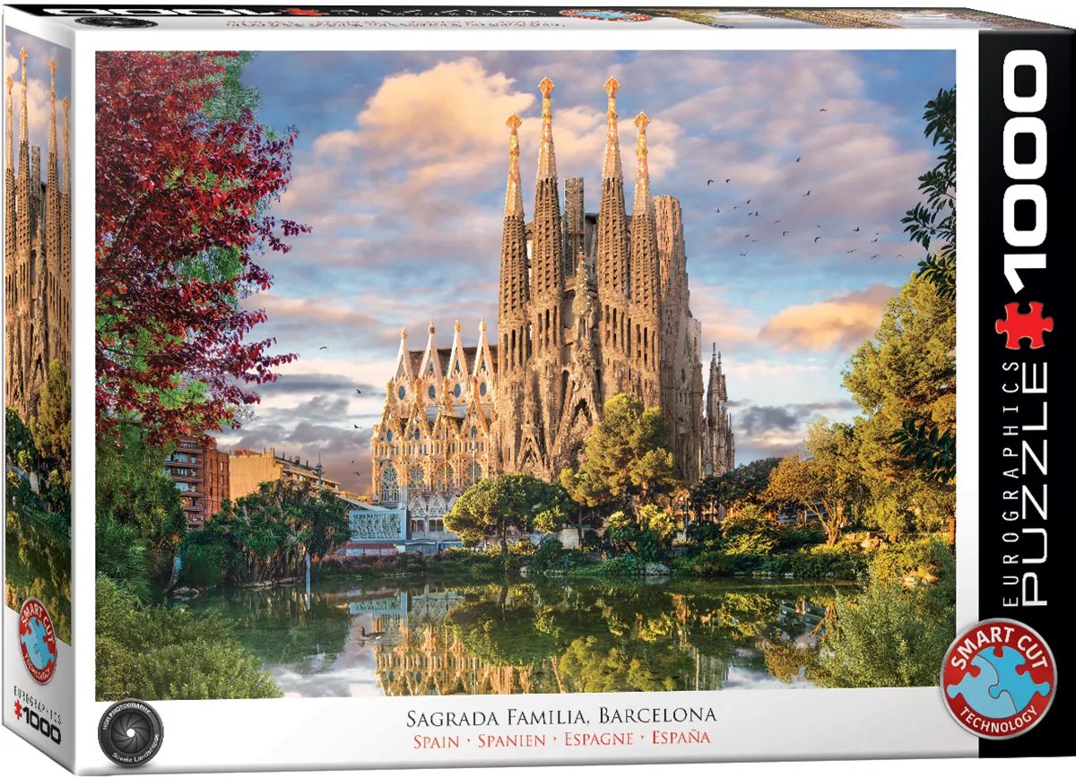 Eurographics - sagrada família, barcellona, spagna - 1000 pezzi - 68×48 cm - puzzle con fotografia hdr