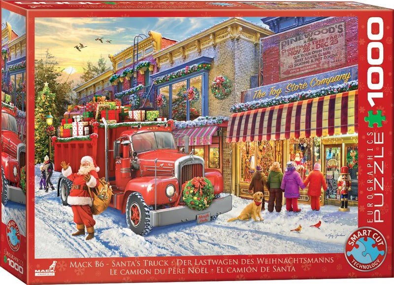 Eurographics - mack b6 santa's truck (mack b6 santa's truck) - greg giordano - 1000 piezas - 68×48cm - rompecabezas de navidad