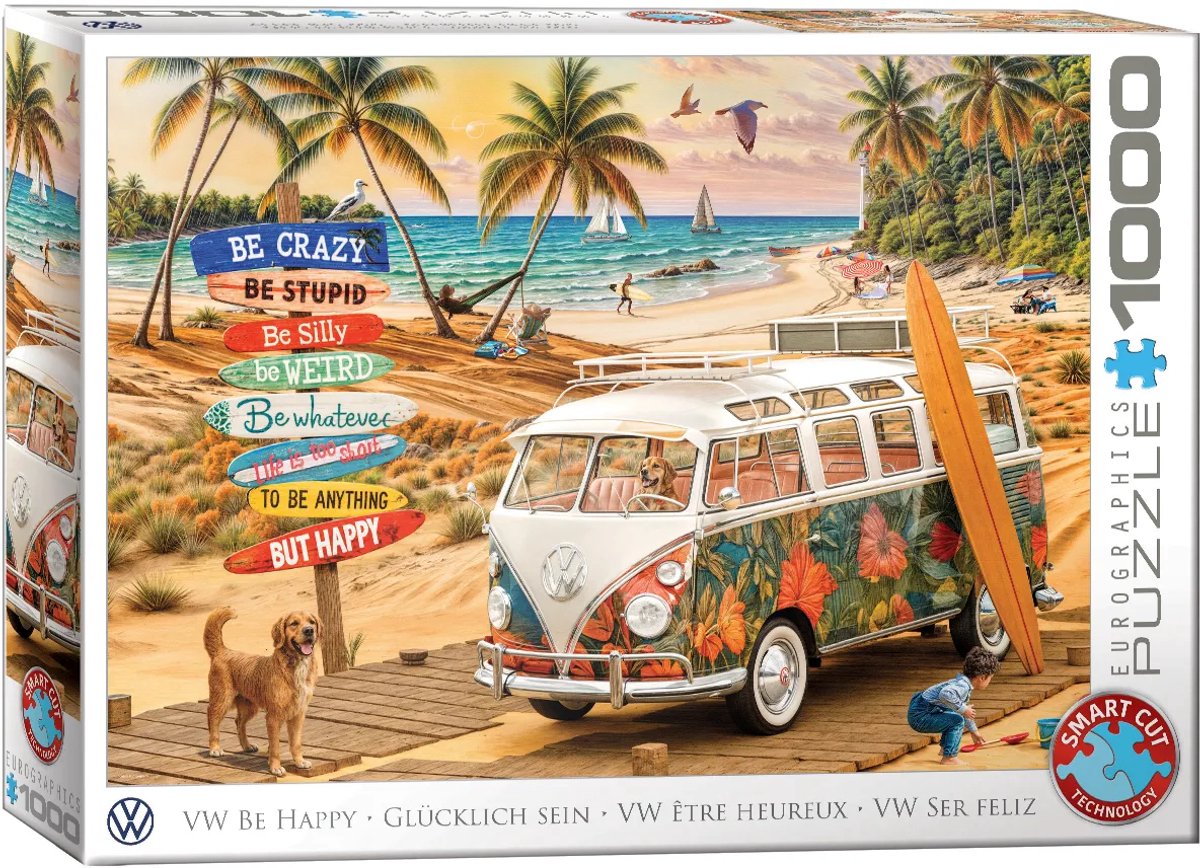 Eurographics - vw be happy [be happy] - 1000 pezzi 68×48 cm (l×a) - puzzle
