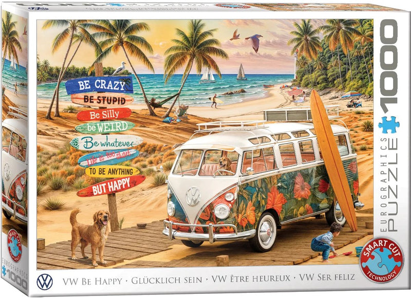 Eurographics - vw be happy [be happy] - 1000 pezzi 68×48 cm (l×a) - puzzle