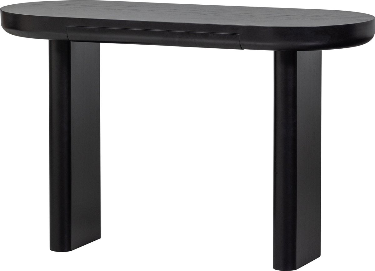 Woood mael bureau sidetable - fineer - zwart - 75x120x50