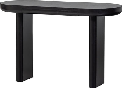 Tavolino da scrivania in legno mael - impiallacciato - nero - 75x120x50