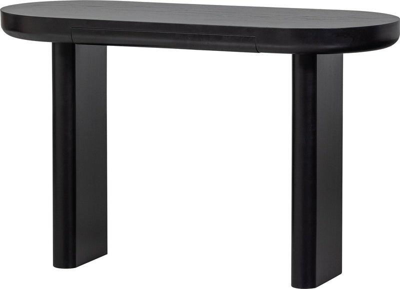 Woood mael bureau sidetable - fineer - zwart - 75x120x50