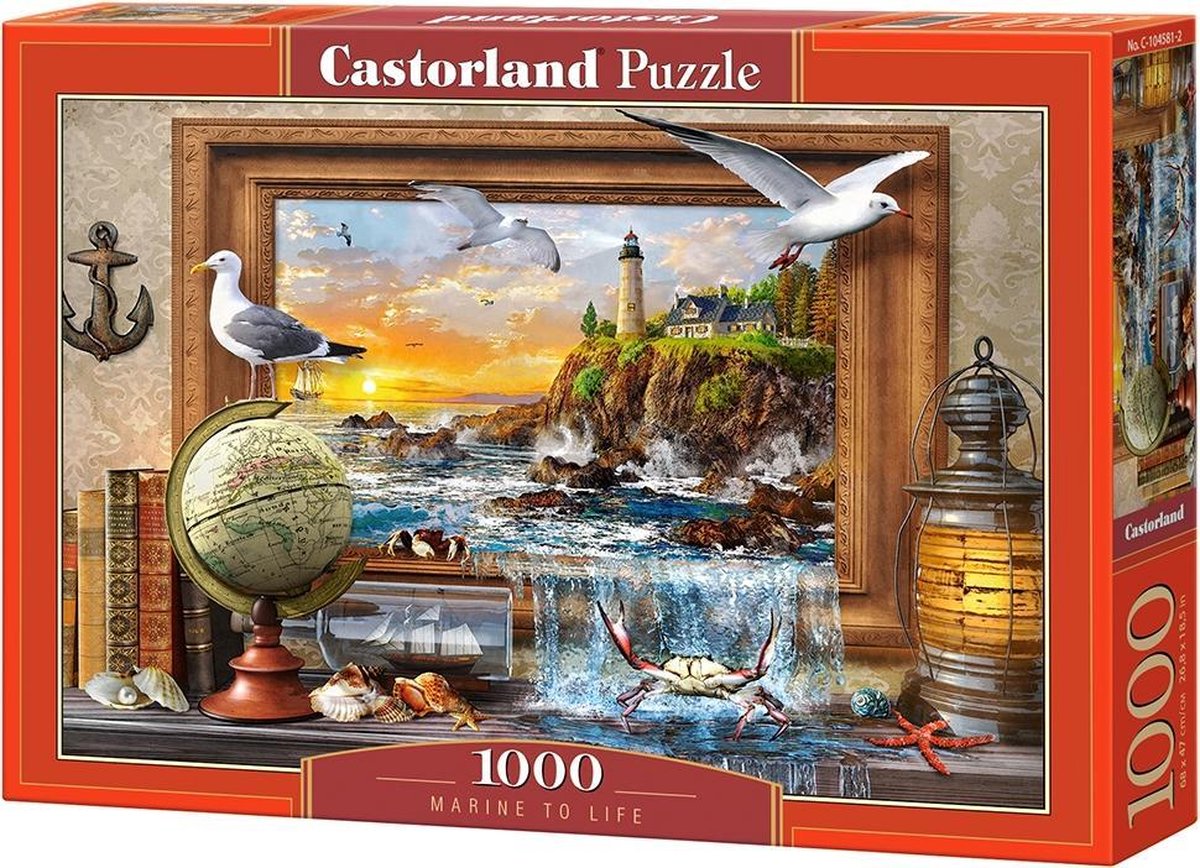 Castorland marine to life - puzzel - 1.000 stukjes – satijnen afwerking – perfecte pasvorm – europese kwaliteit