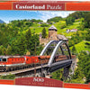 Castorland train on the bridge – puzzel – 500 stukjes – satijnen afwerking – perfecte pasvorm – europese kwaliteit