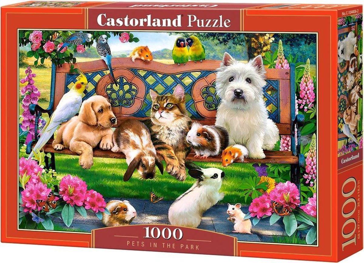 Puzzle selecta castorland mascotas en el parque, 1000 uds.