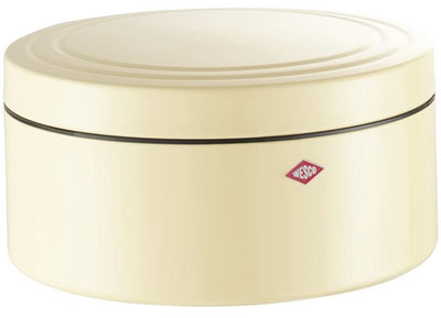 Scatola pasticceria Wesco linea classica con coperchio | 4 litri | metallo - mandorla | scatola di biscotti