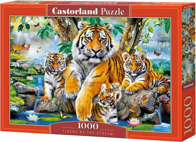 Castorland tigers by the stream – puzzle – 1,000 pieces – satin finish – perfect fit – European quality