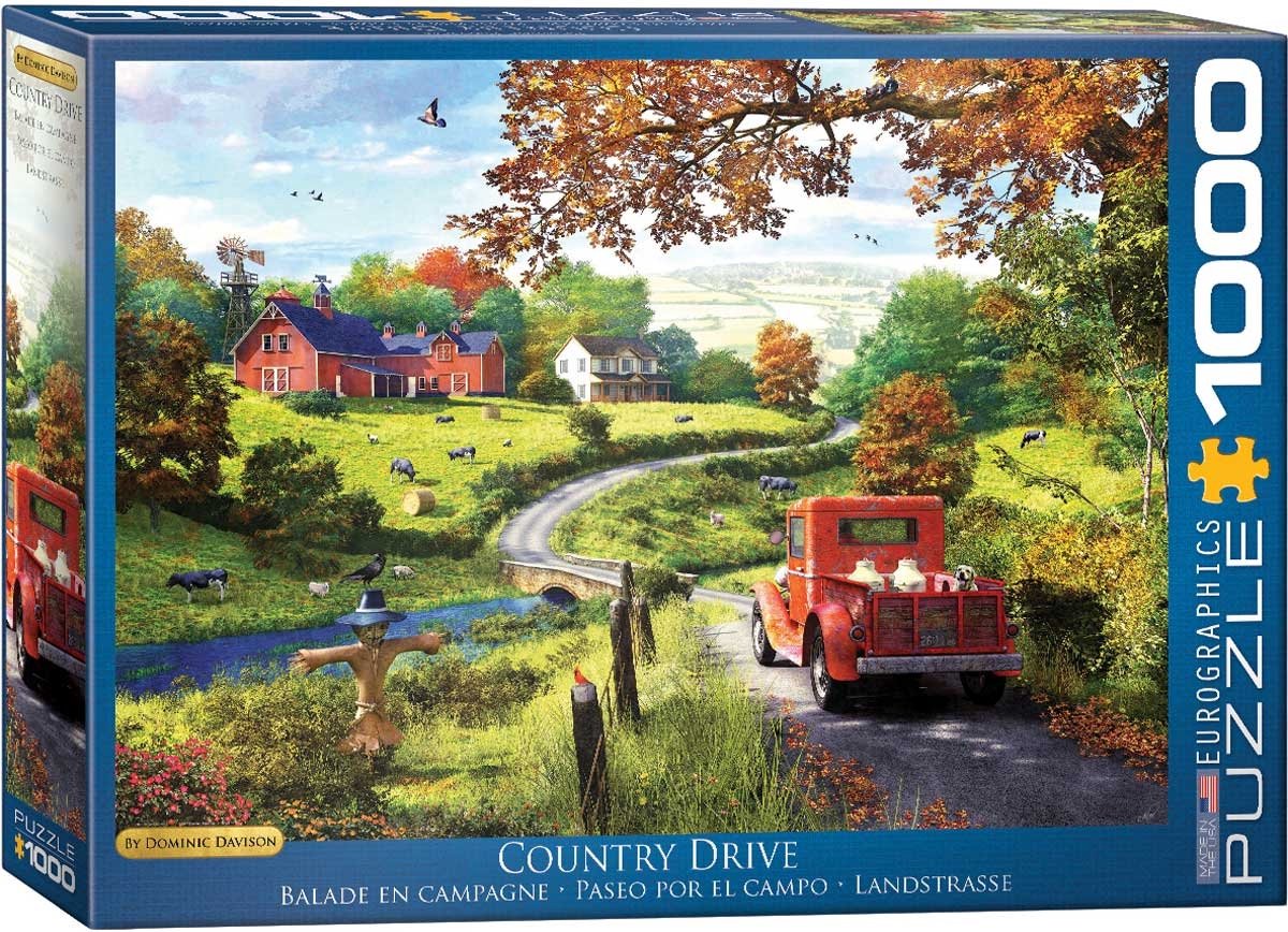 Eurographics - the country drive - dominic davison - 1000 piezas 68×48cm (w×h) - rompecabezas