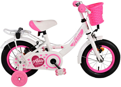 Volare Ashley Bicycle para niños - Niñas - 12 pulgadas - Blanco - Dos frenos de mano