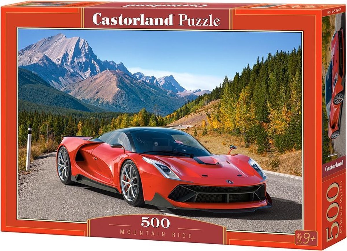 Castorland mountain ride – puzzel – 500 stukjes – satijnen afwerking – perfecte pasvorm – europese kwaliteit
