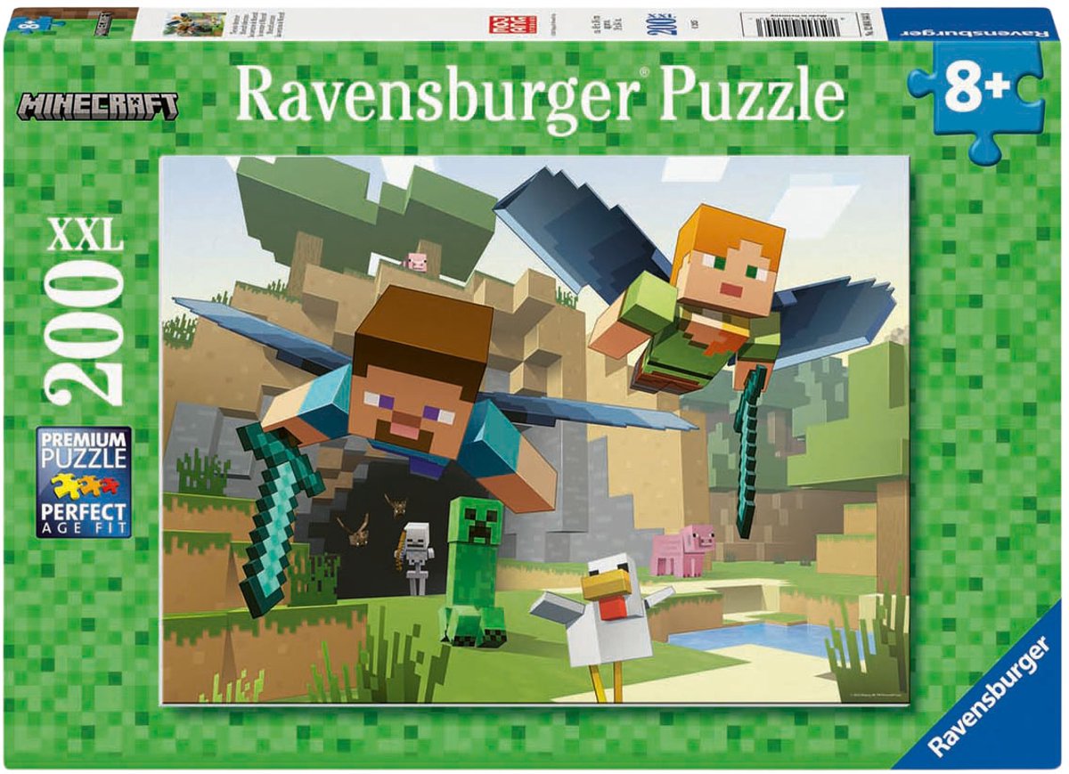 Puzzle Ravensburger Minecraft Adventures - 200 pezzi. xxl