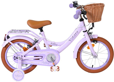 Bicicleta infantil Volare Ashley - niña - 14 pulgadas - lila - dos frenos de mano