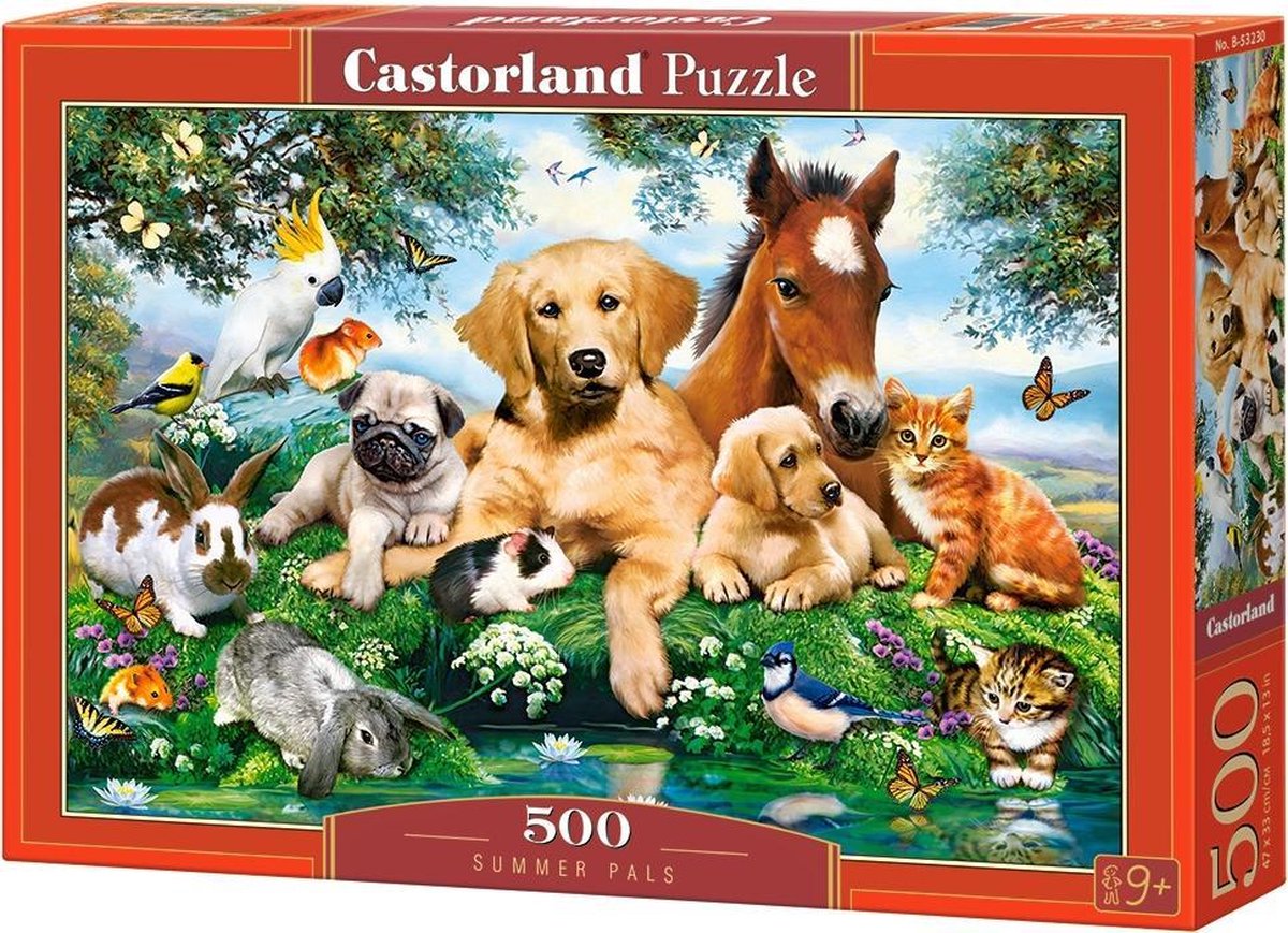 Castorland summer pals – puzzel – 500 stukjes – satijnen afwerking – perfecte pasvorm – europese kwaliteit