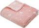 Atmosphera coperta per bambini rosa baby con stelle (si illumina al buio). 125x150 cm