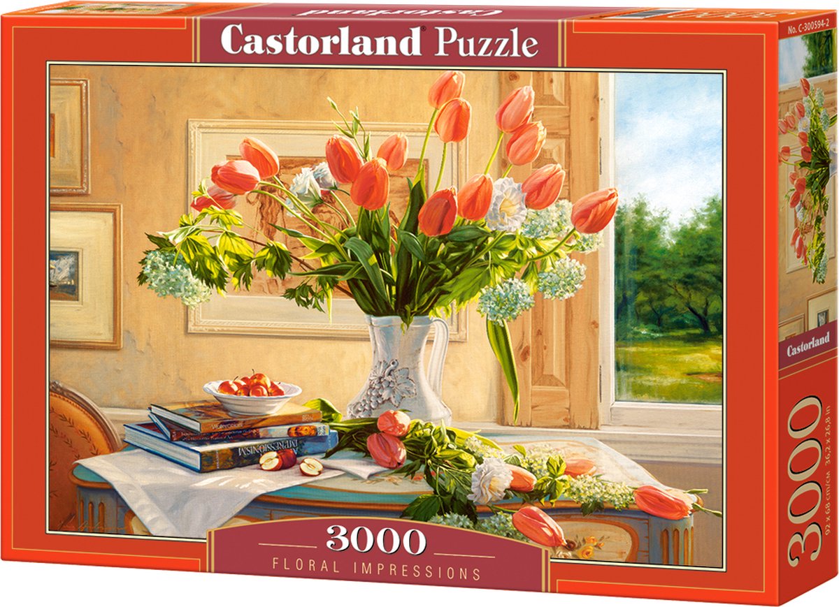 Castorland floral impressions – puzzel – 3.000 stukjes – satijnen afwerking – perfecte pasvorm – europese kwaliteit