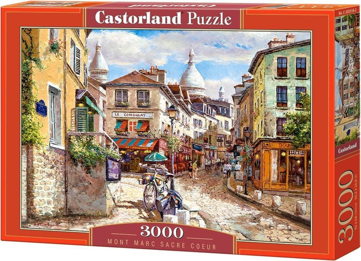 Castorland mont marc sacre coeur – puzzel – 3.000 stukjes – satijnen afwerking – perfecte pasvorm – europese kwaliteit