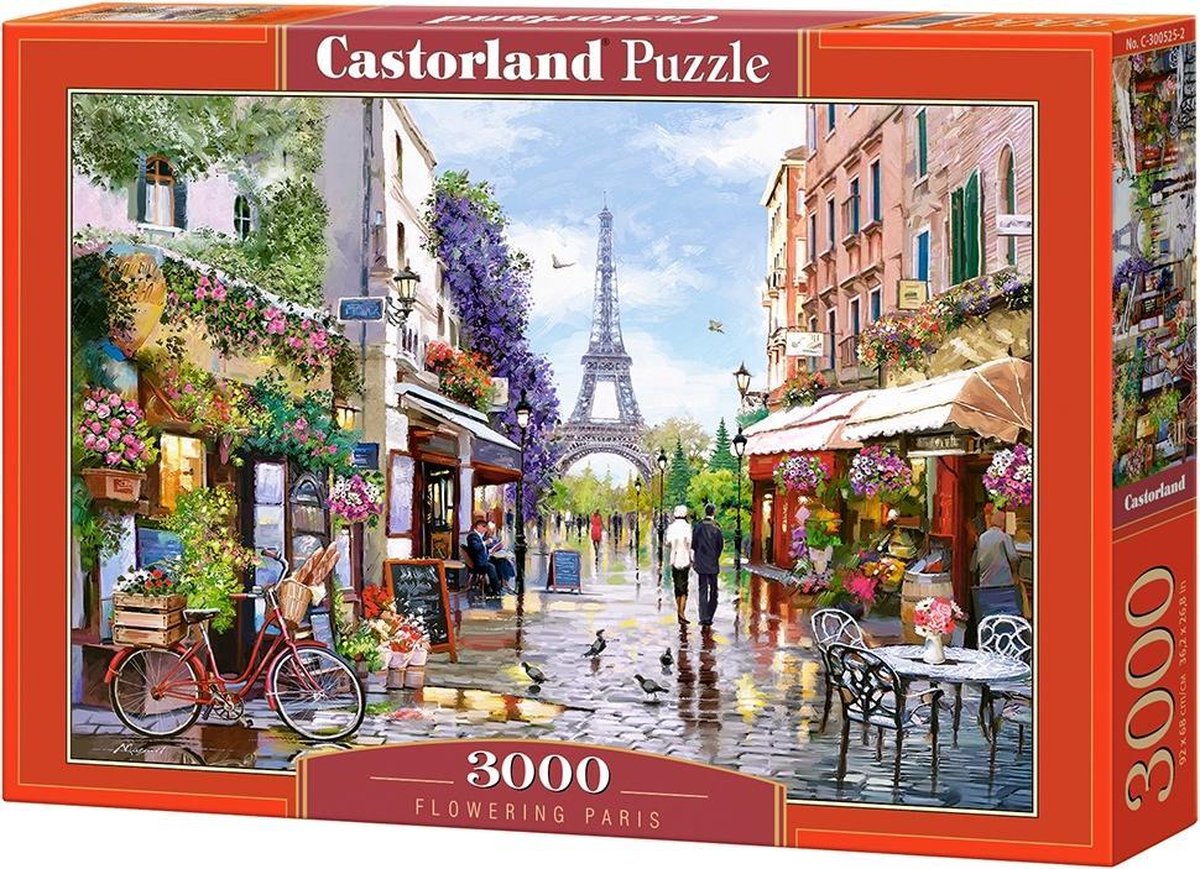 Castorland flowering paris – puzzel – 3.000 stukjes – satijnen afwerking – perfecte pasvorm – europese kwaliteit