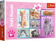Puzzle Trefl - simpatici gatti - 60 pezzi - cartoncino colorato.