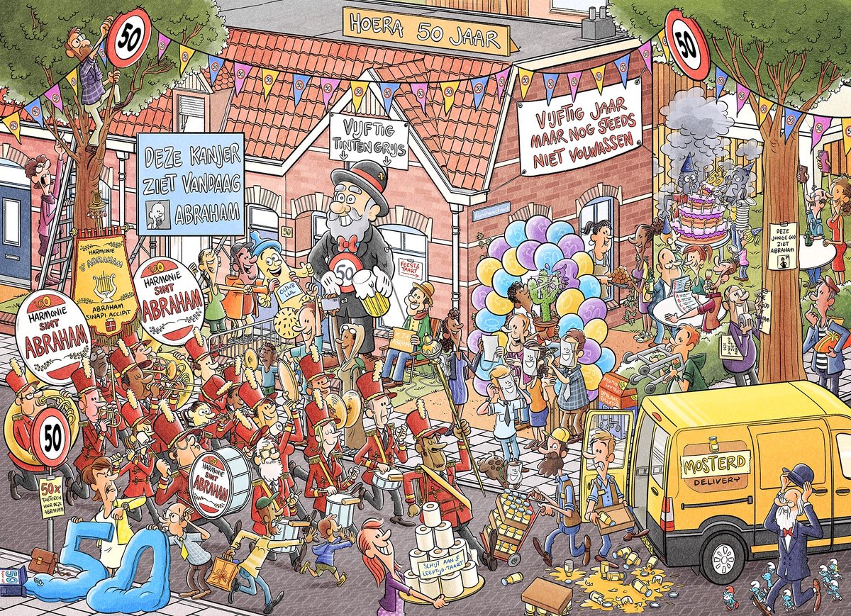 Ty par puzzel - hoera! ik zie abraham 1000 stukjes